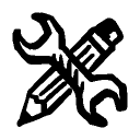 Open end wrench and pencil, crossed in an X, signifying the Academic Portfolio Revision Project